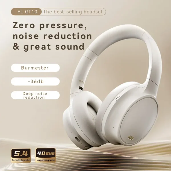EL-GT10 ANC Wireless Gaming Headphones - Over-Ear Bluetooth Headset