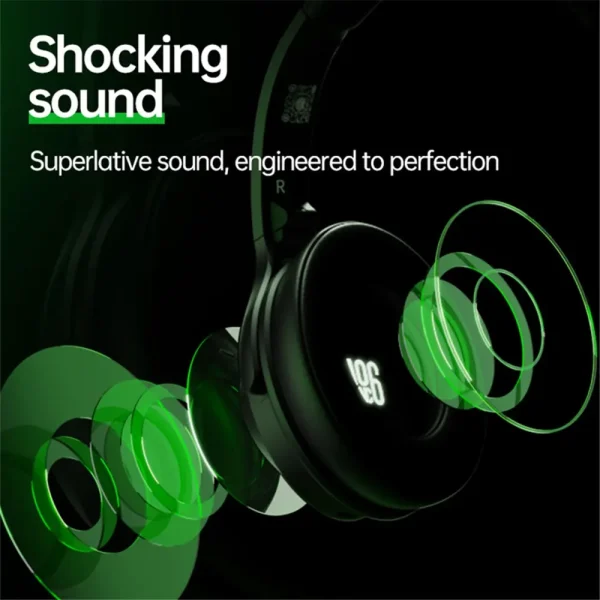 Foldable Wireless Headphones - Over-Ear Bluetooth Gaming Headset