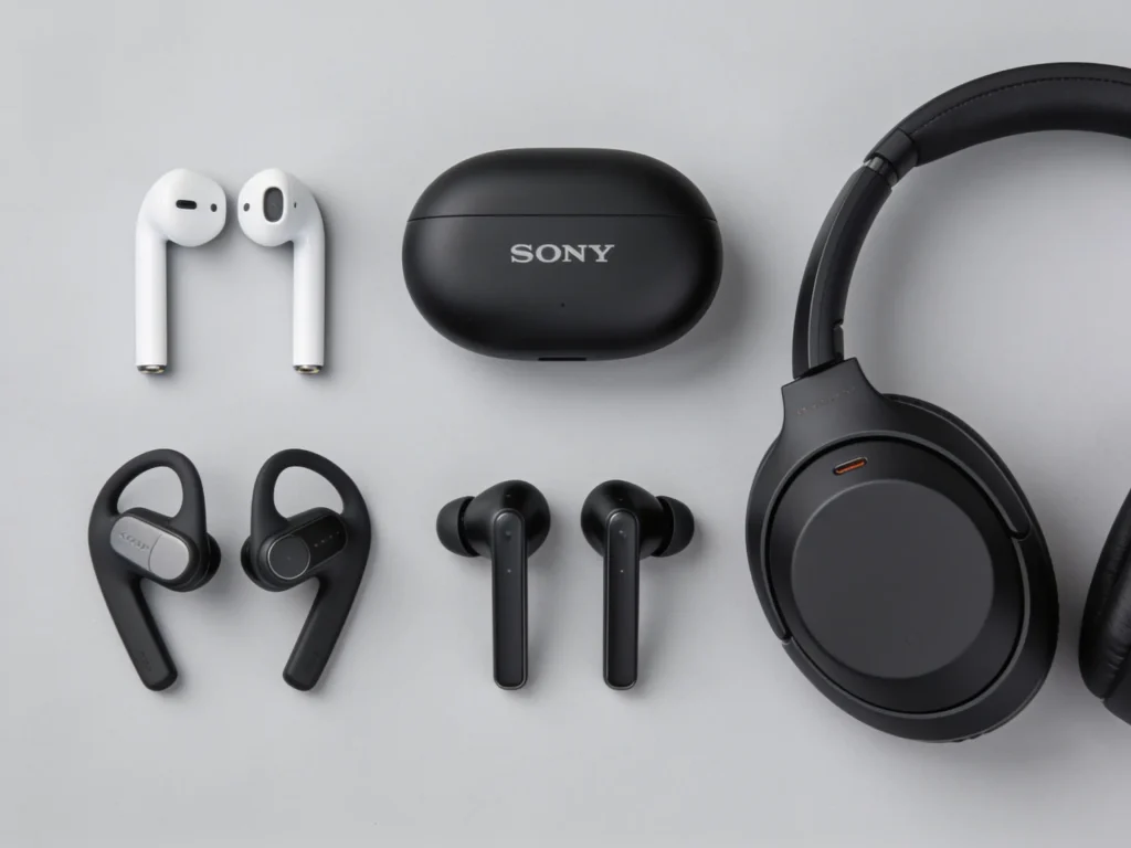 Best wireless earbuds of 2026 lineup comparison on gray background