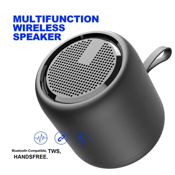 F11 Mini Waterproof Bluetooth Speaker with TWS Pairing & Long Battery Life