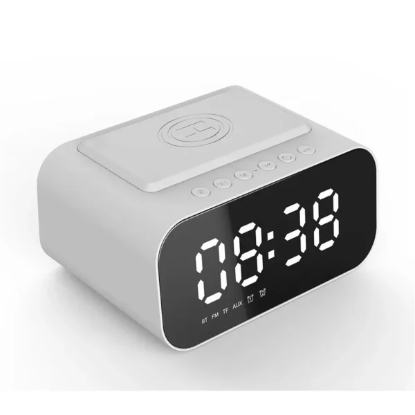 5-in-1 Bedside Smart Alarm Clock & Bluetooth Speaker with Wireless Charger