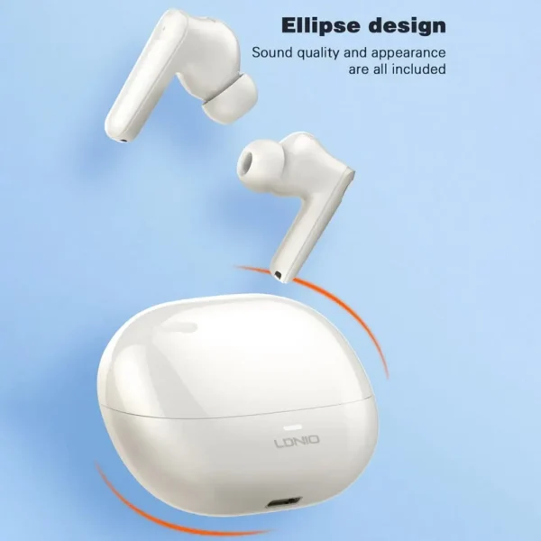 LDNIO T05 Wireless Earbuds with Adaptive ANC, 30-Hour Battery Life & Bluetooth 5.3