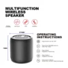 F11 Mini Waterproof Bluetooth Speaker with TWS Pairing & Long Battery Life