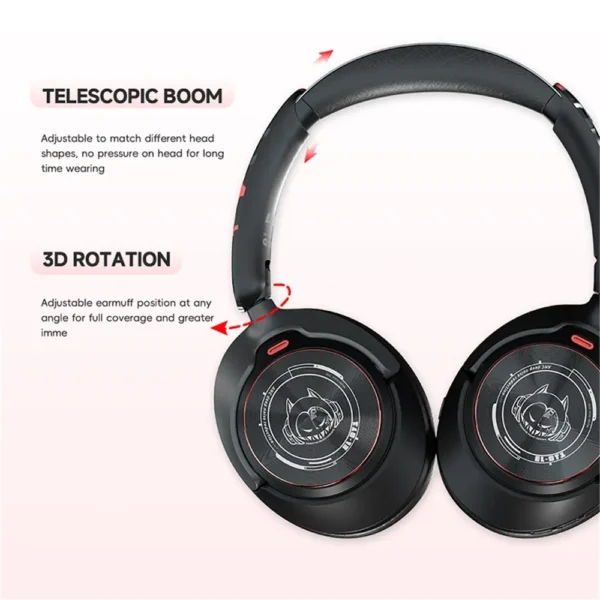 GT1 Wireless Noise Cancelling Headphones with 100-Hour Playtime & Bluetooth 5.4