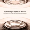 LDNIO H02 white wireless over-ear headphones front view
