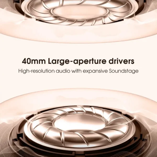 LDNIO H02 white wireless over-ear headphones front view