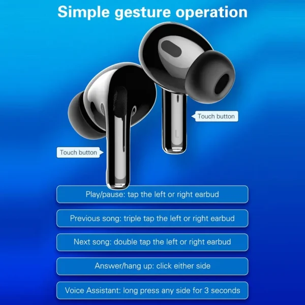 LDNIO T02 Wireless Earbuds with Noise Cancelling, 20H Battery & Sport Fit