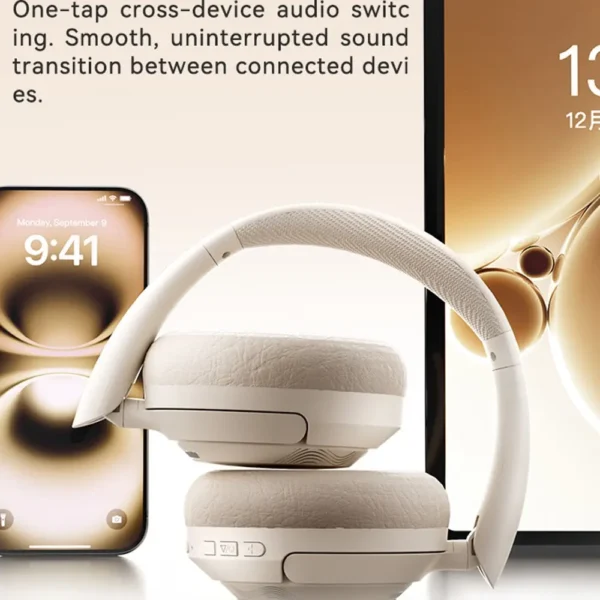 ZAODON YUNX Wireless Over-Ear Headphones with 50dB ANC, 170H Battery Life & Bluetooth 6.0