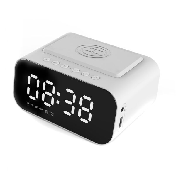 5-in-1 Bedside Smart Alarm Clock & Bluetooth Speaker with Wireless Charger
