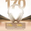 ZAODON YUNX Wireless Over-Ear Headphones with 50dB ANC, 170H Battery Life & Bluetooth 6.0