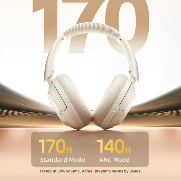 ZAODON YUNX Wireless Over-Ear Headphones with 50dB ANC, 170H Battery Life & Bluetooth 6.0