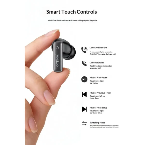 YESIDO TWS43 True Wireless Earbuds with Active Noise Cancellation & Bluetooth 6.0