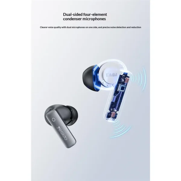YESIDO TWS43 True Wireless Earbuds with Active Noise Cancellation & Bluetooth 6.0