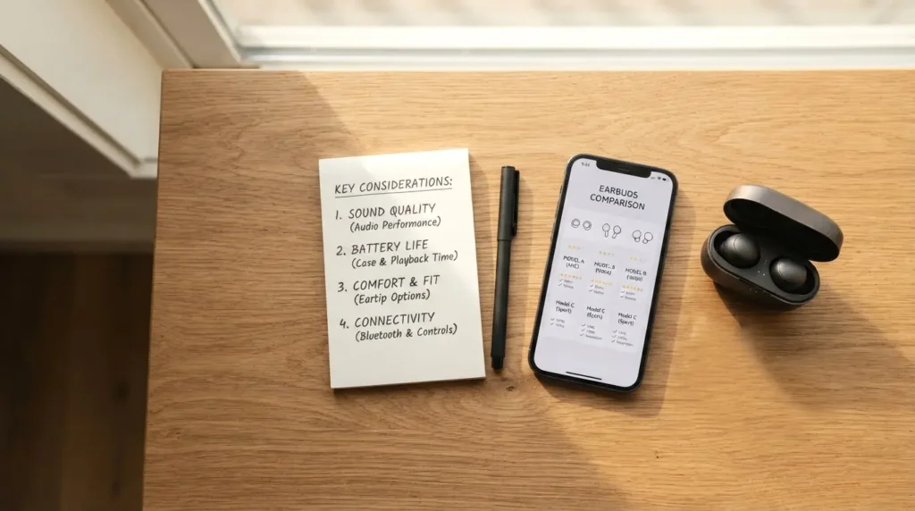 step by step checklist for choosing the right wireless earbuds budget