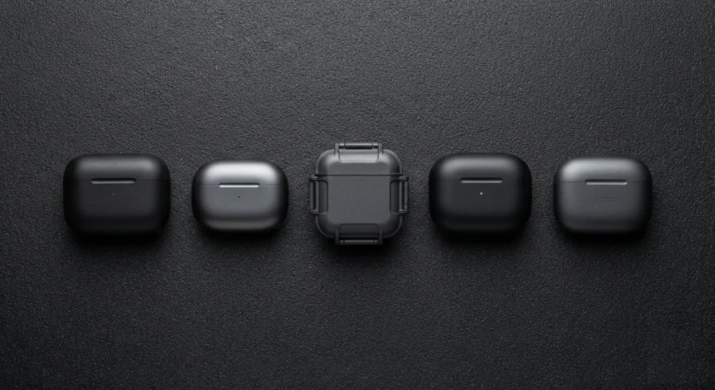 top five sweatproof wireless earbuds for running and working out arranged for comparison