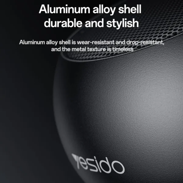 6820000874A-4 Yesido Mini Wireless Speaker: Sleek Premium Aluminum Build + TWS Pairing