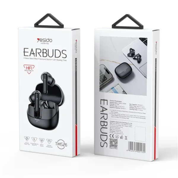 YESIDO TWS26 True Wireless Earbuds with Stereo Deep Bass Sound & Bluetooth 5.3