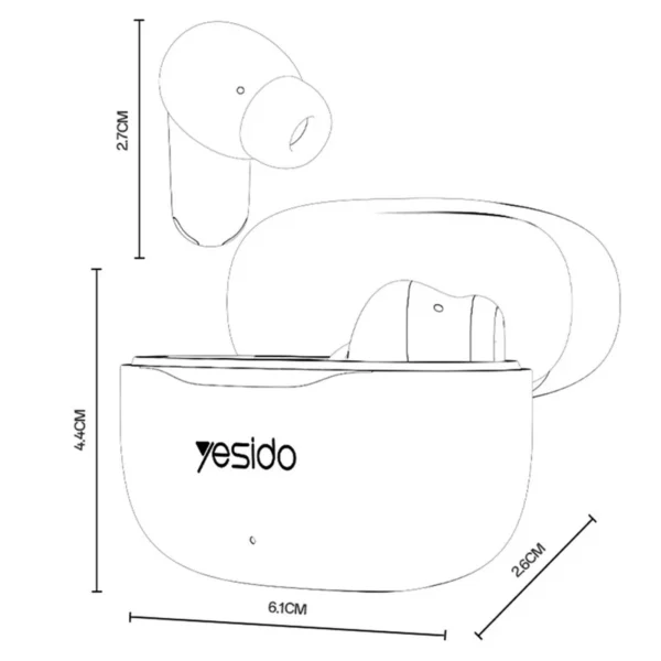 YESIDO TWS38 True Wireless Earbuds with Bluetooth 5.4, HD Stereo Sound & Long Battery